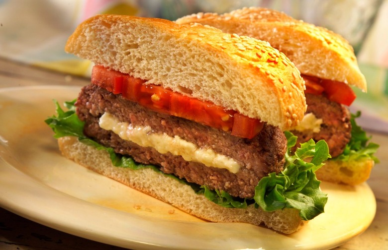 Feta-Stuffed Burgers