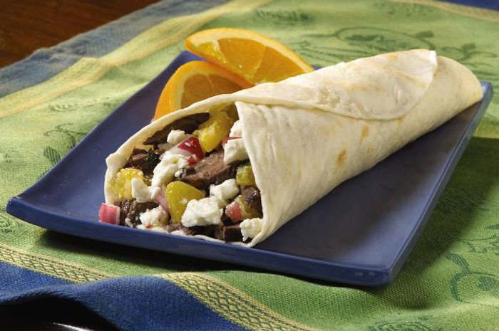 Mediterranean Grilled Steak Wraps