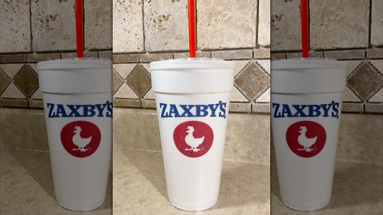 Zaxby's to-go cup with straw