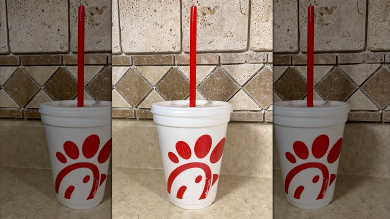 Chick-fil-A to-go cup with straw