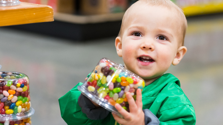 Kid with candy