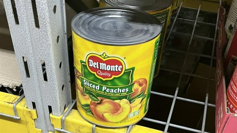 Del Monte peaches on shelf