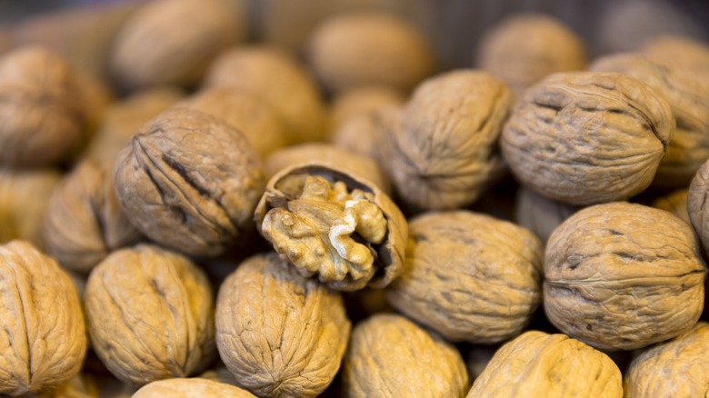 Walnuts in their shells 