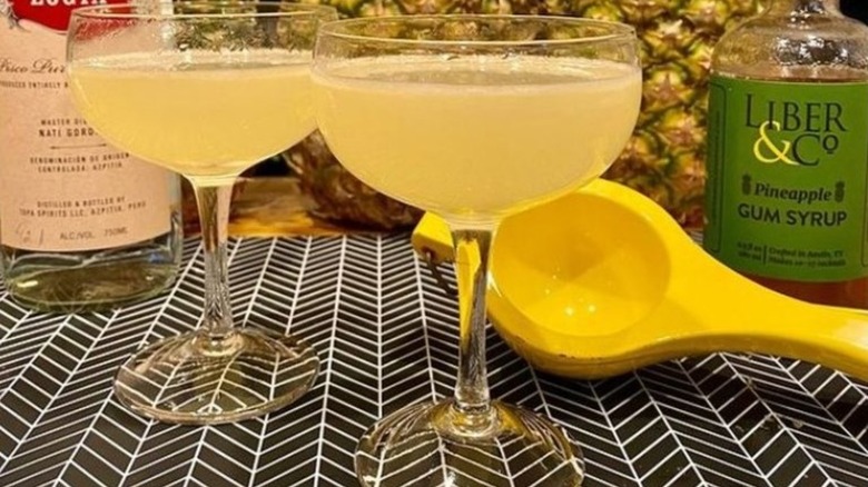 Two Pisco Punch cocktails