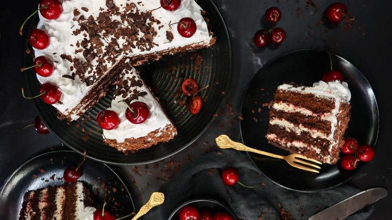 traditional black forest cake slices