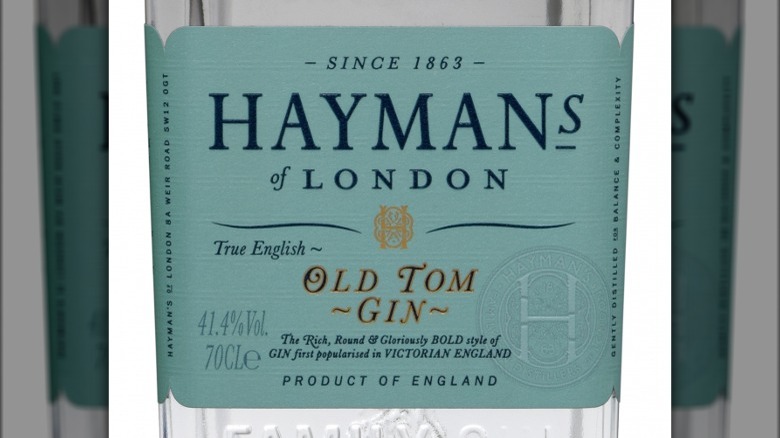 Hayman's gin label