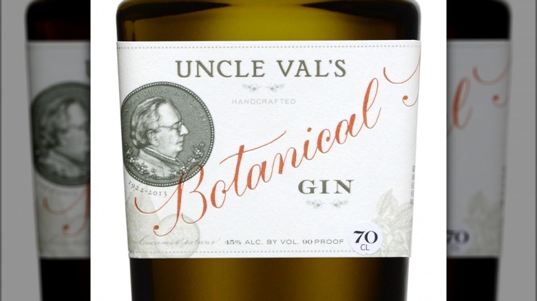 Uncle Val's Botanical Gin label
