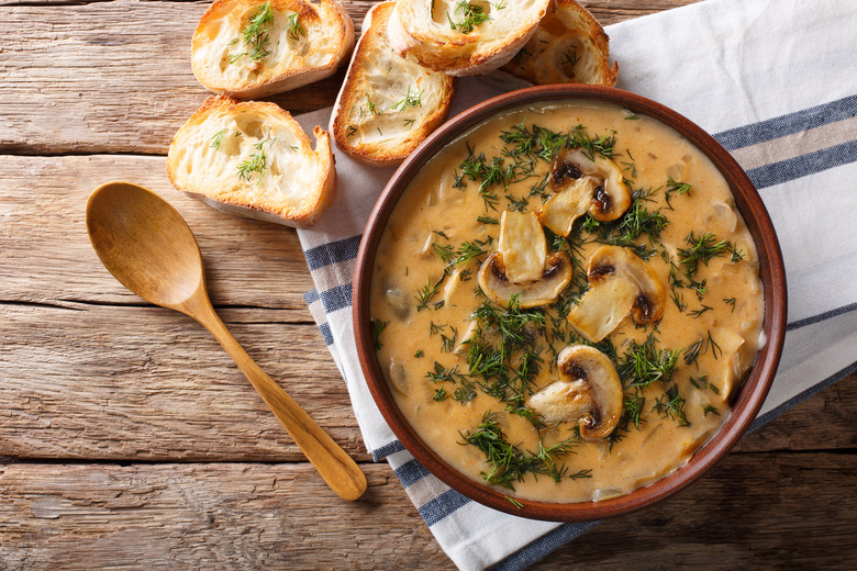 Mushroom Cheddar Soup