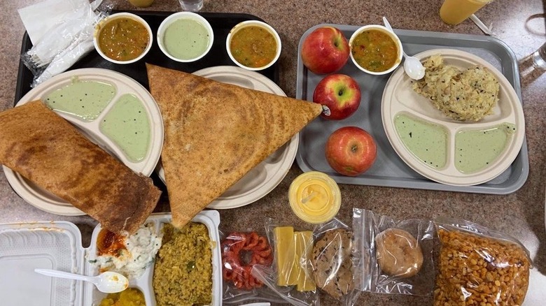 Temple Canteen food on trays