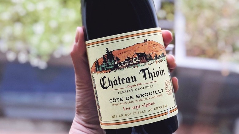 bottle of Château Thivin