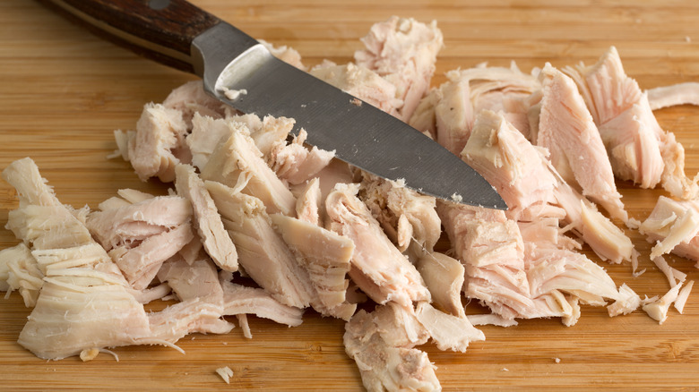 Chopped leftover turkey