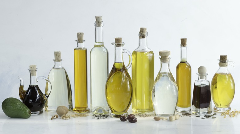 bottles of various oils