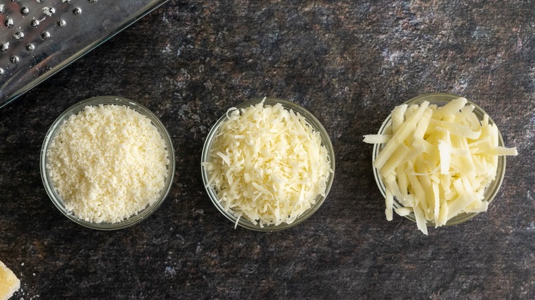 Various forms of parmesan cheese