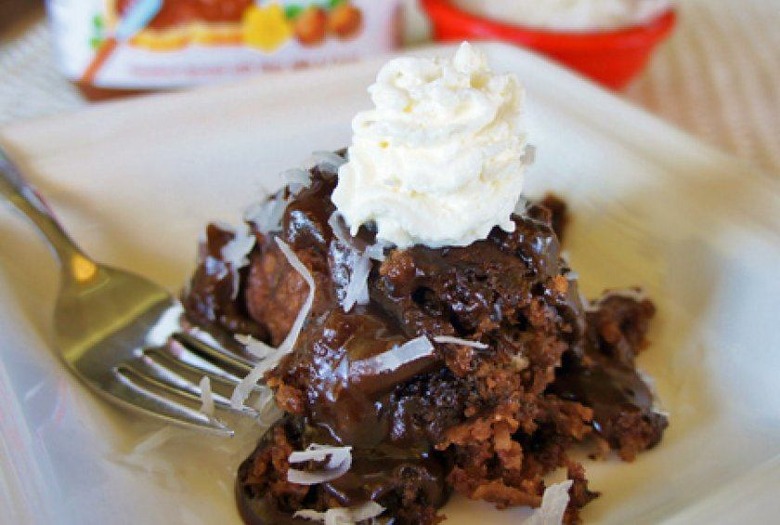 Coconut-Nutella Pudding Cake