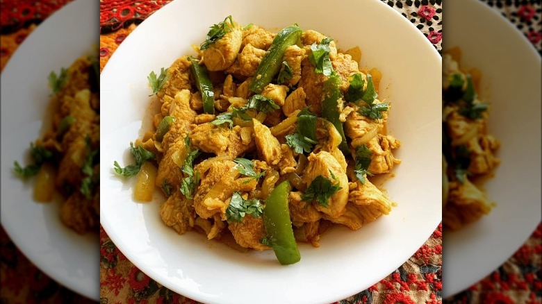 chicken suqaar on white plate