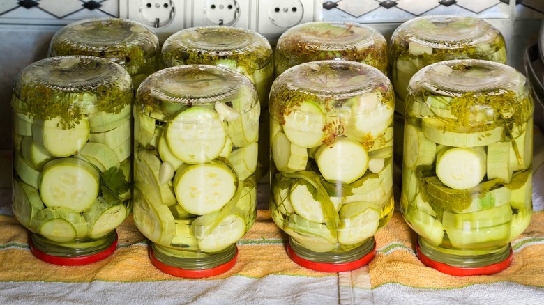 Upside down canning jars