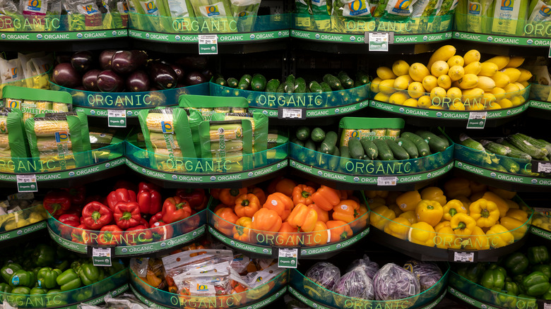 organic produce at store