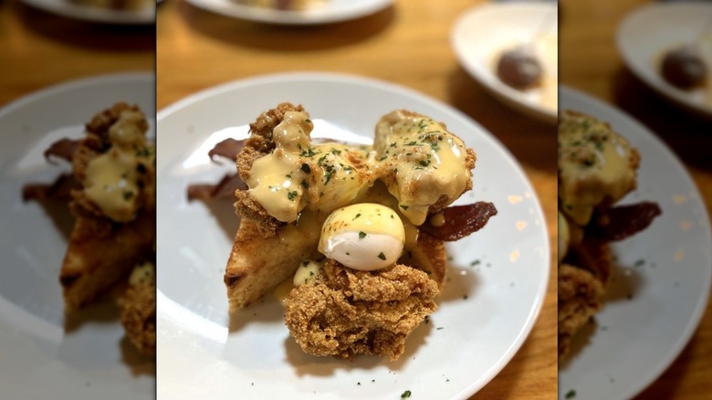 Bacon and Oyster Benedict