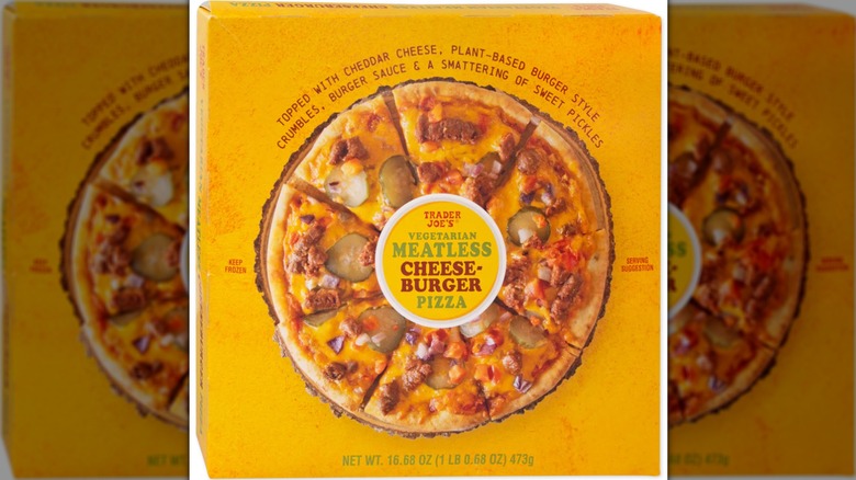 vegetarian meatless cheeseburger pizza