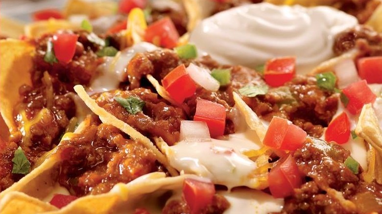 Large plate of nachos