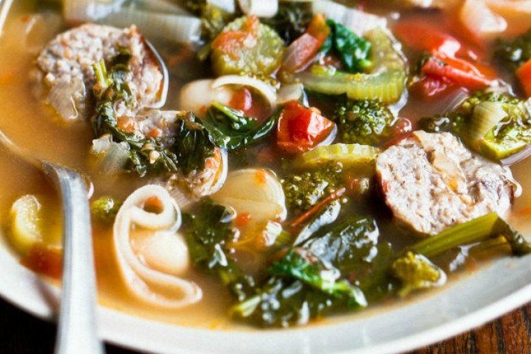 Cozy Winter Soup With Fennel Sausage, Leeks, White Beans, and Rapini