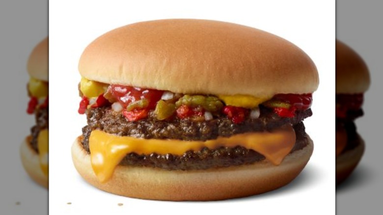 McDonald's green chile double cheeseburger