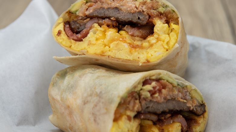 steak and egg burrito