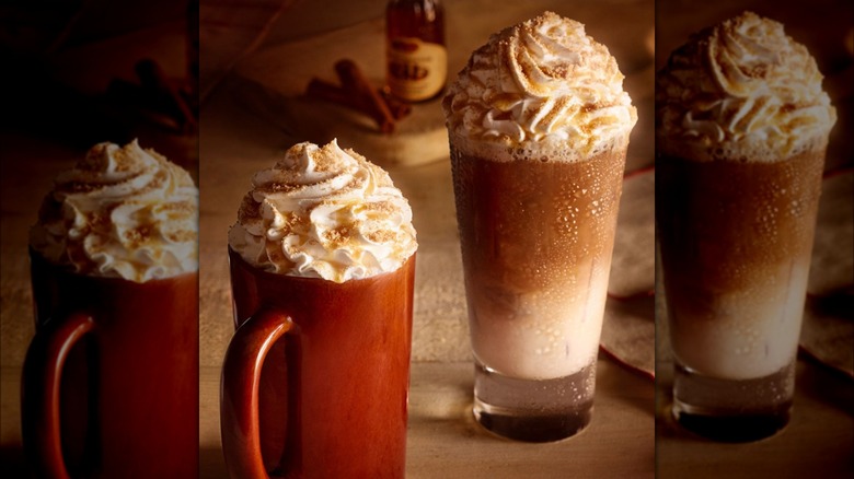 French Toast Lattes with whipped cream