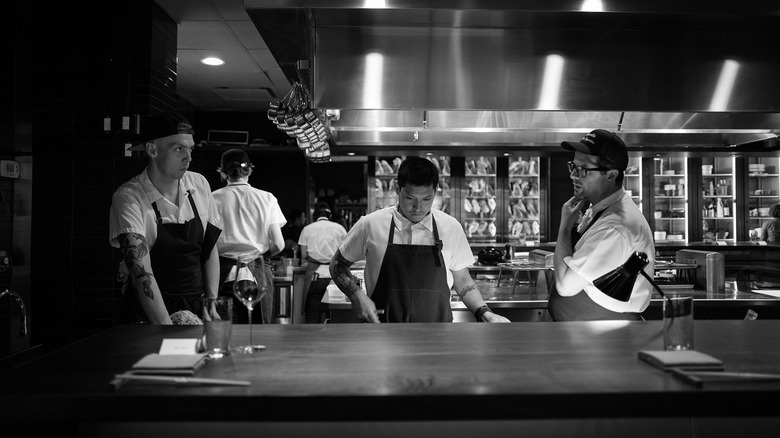 Open kitchen view at Momofuku