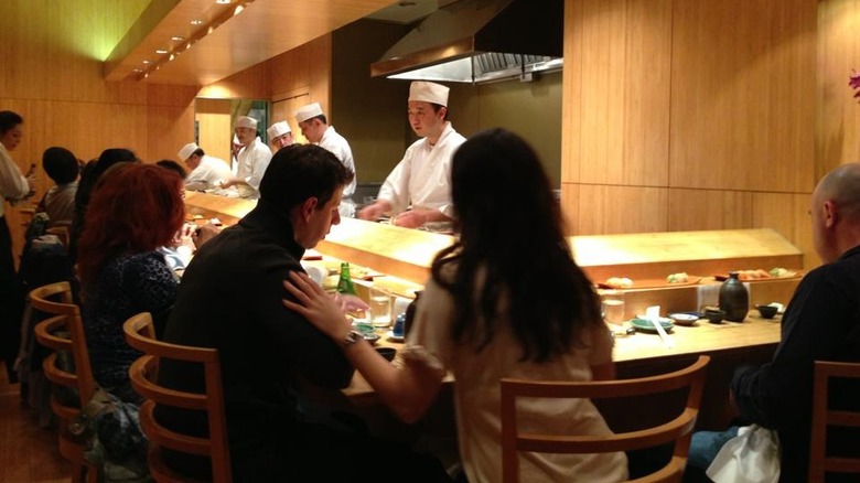 Open kitchen at Sushi Yasuda