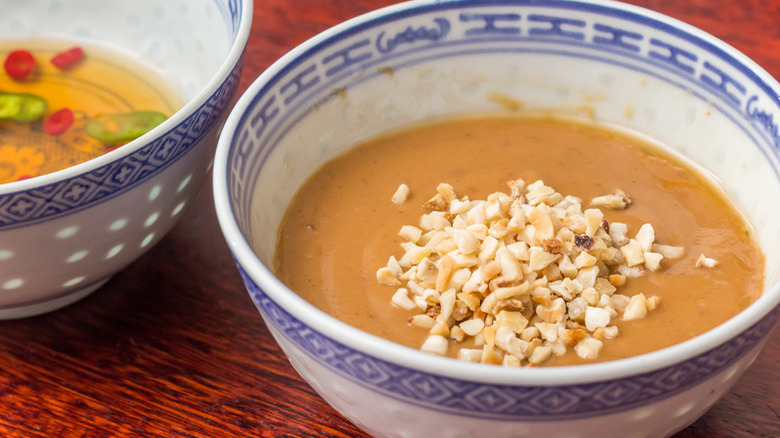 Bowl of peanut sauce