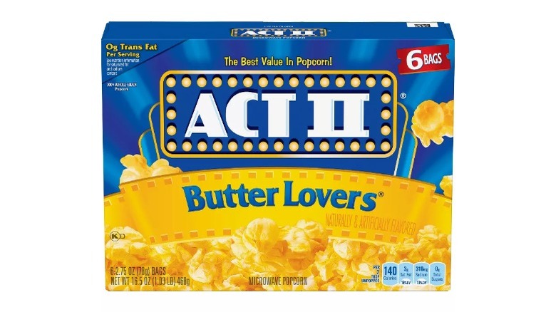 Box of Act II butter lovers popcorn