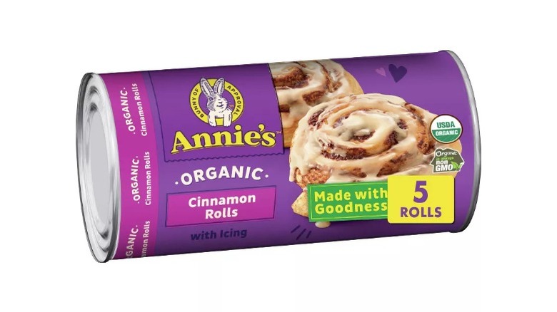 can of Annie's cinnamon rolls