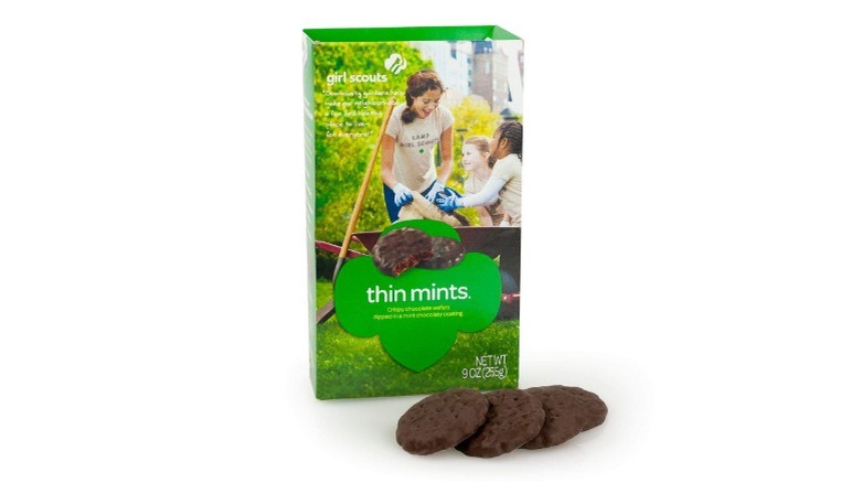 Box of Thin Mint cookies