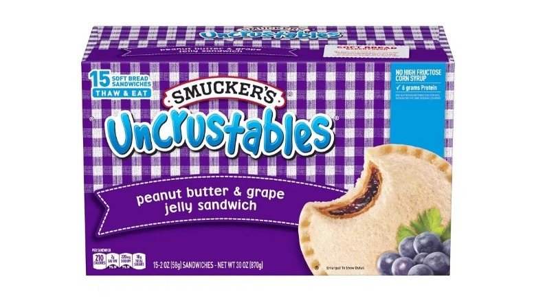 Box of grape and peanut butter uncrustables