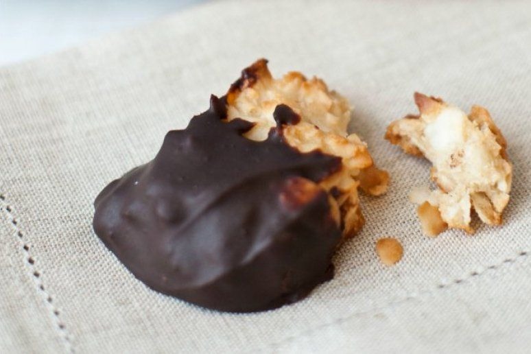 Chocolate-Dipped Macaroons