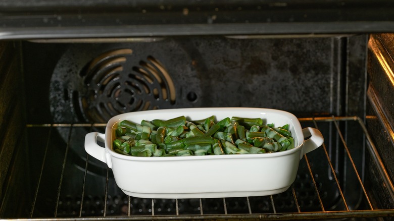 Green beans in oven