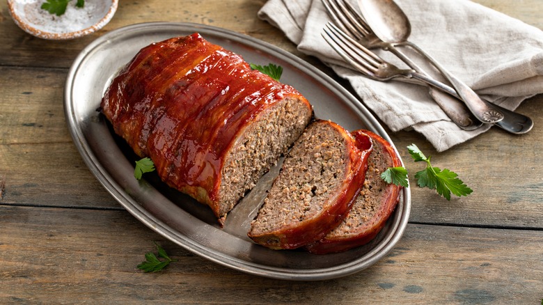 Bacon wrapped meatloaf