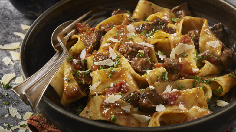 short rib ragu with pappardelle