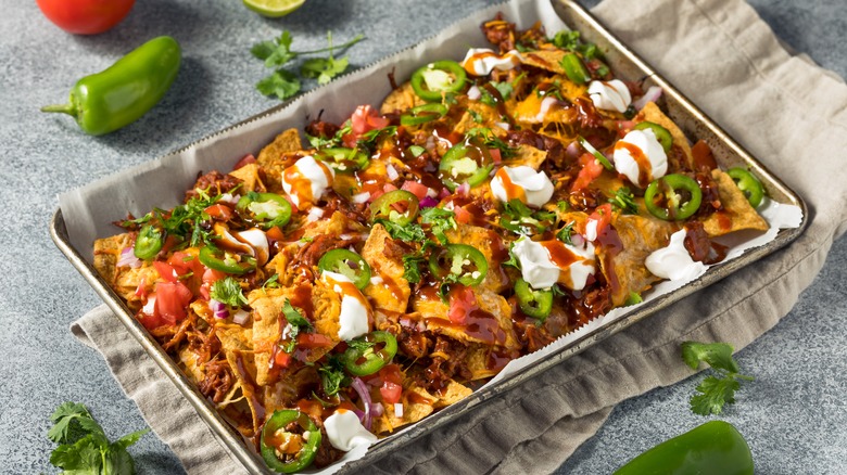 nachos on sheet pan