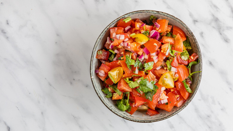 pico de gallo in bowl