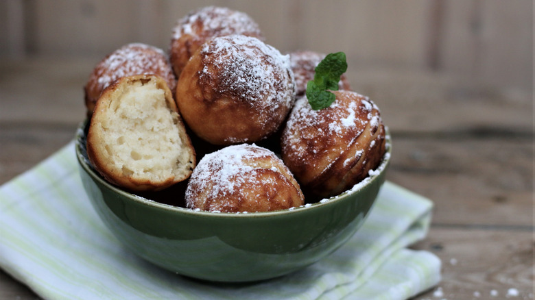 Danish holiday Aebleskiver dessert