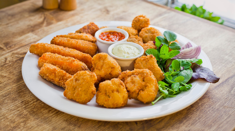 deep fried vegetables on plate