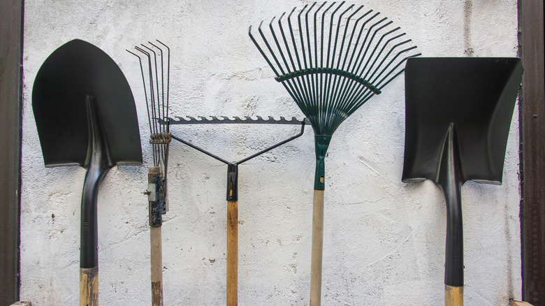 garden tools with wood handles