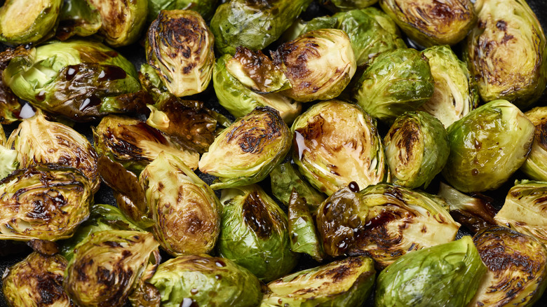 Grilled brussels sprouts