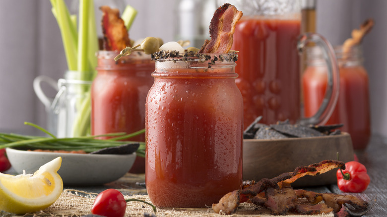 bloody mary with bacon