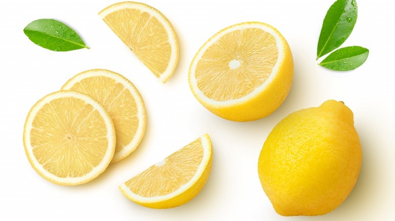 sliced and whole lemon