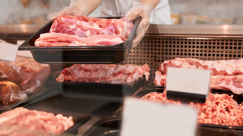 meat counter at store