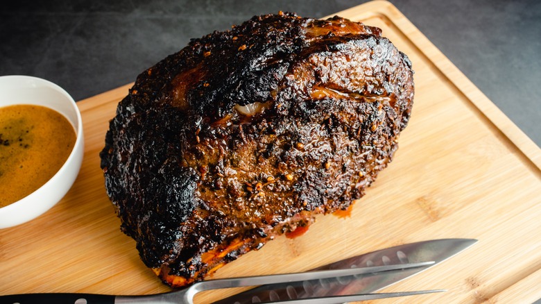 cooked standing rib roast