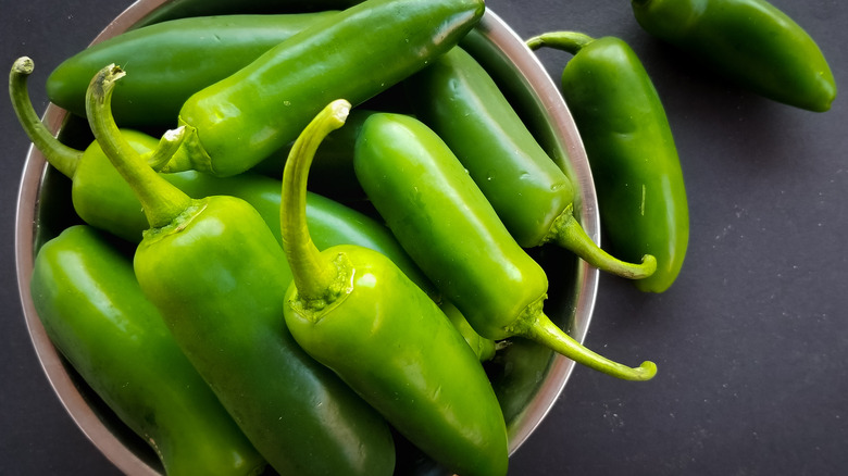 Jalapeños in bowl